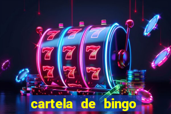 cartela de bingo cha de panela